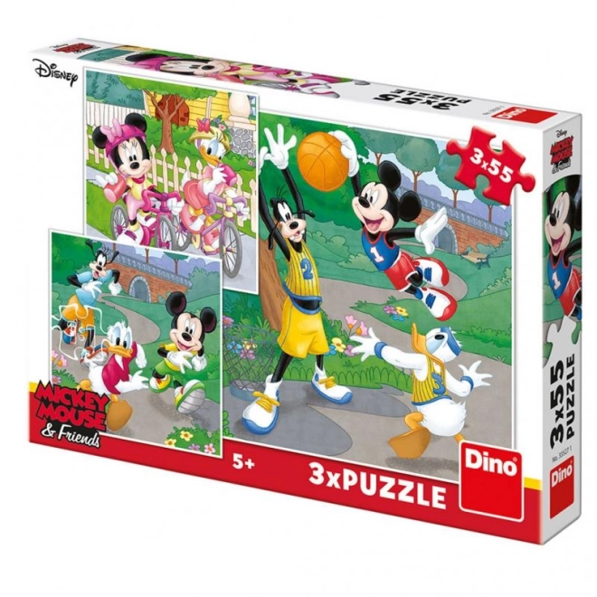 Puzzle Mickey Mouse a kamaráti 3x55 dielikov