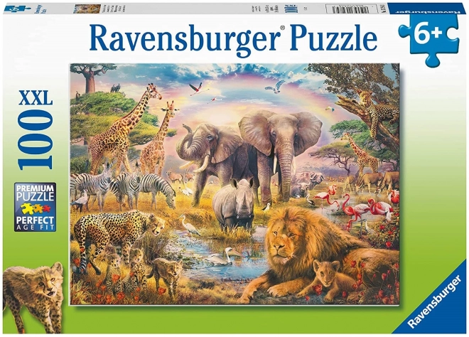 Ravensburger puzzle Africká savana XXL 100 dielikov