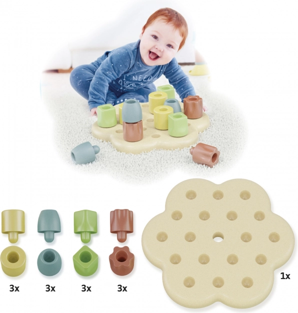 PlayBio - Farebná stavebnica Chunky Peggy pre rozvoj detí