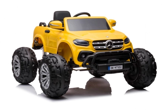 Elektrické auto Mercedes 4x4 zlaté-žlté lakované