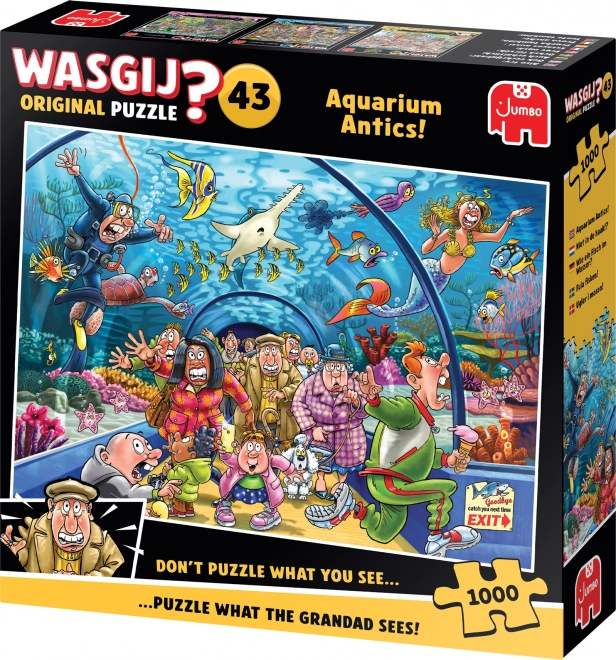 Jumbo puzzle Wasgij hry v akváriu 1000 dielikov