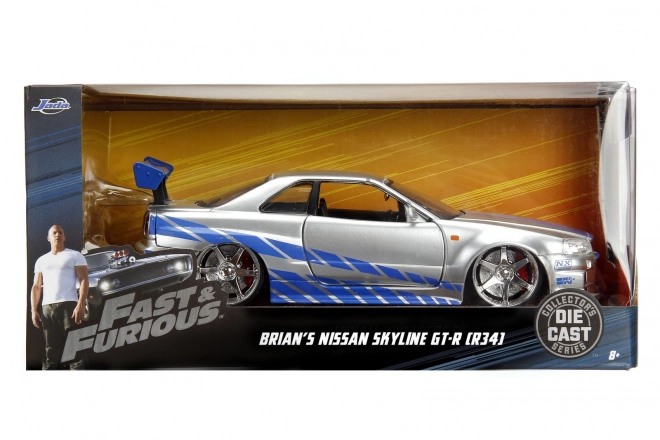 Kovový model auta Rýchlo a zbesilo - Nissan Skyline