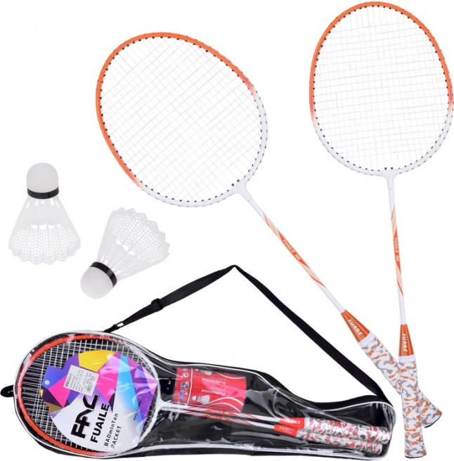 Kompletná sada na bedminton s raketami a košíkmi v obale