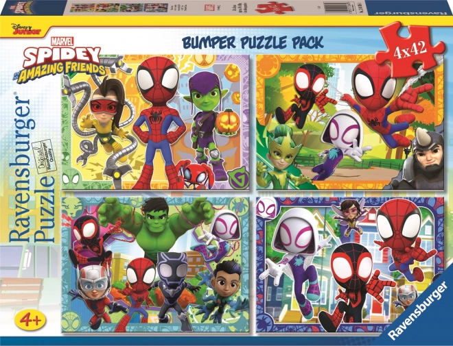 Puzzle Spidey a jeho úžasní priatelia 4x42 dielikov