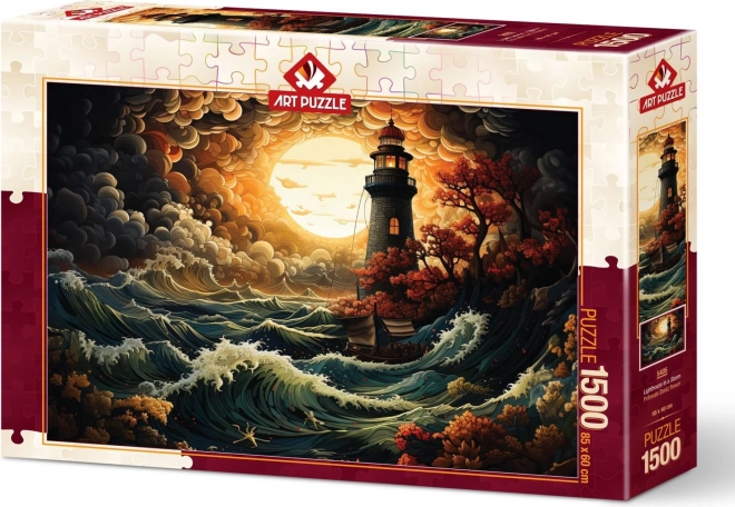 Puzzle Maják v Búri 1500 Dielikov