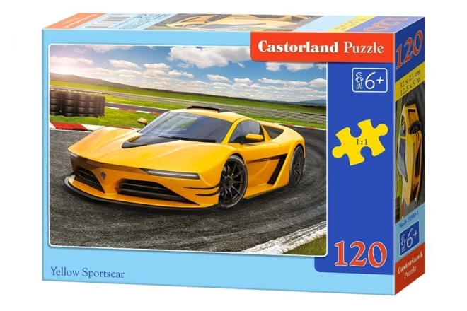 Castorland Puzzle Žlté Športové Auto 120 Dielikov