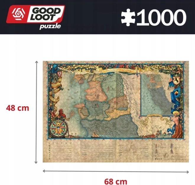 Puzzle Severné kráľovstvá zo hry The Witcher 1000 dielikov