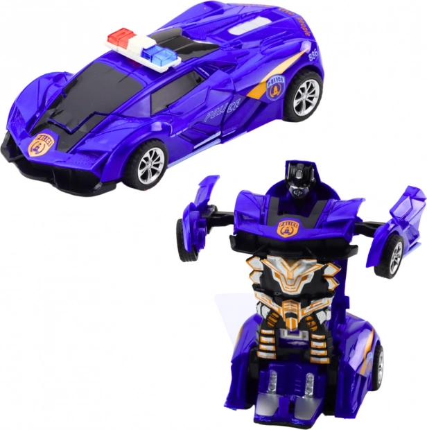 Auto robot 2v1 športové policajné vozidlo