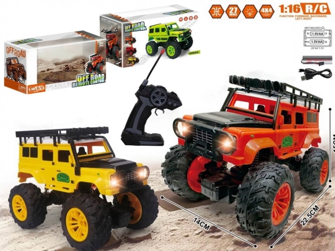 Auto R/C do terénu so svetlami a USB nabíjaním
