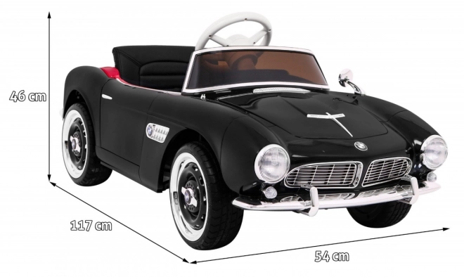 Elektrické autíčko BMW 507 Retro pre deti čierne