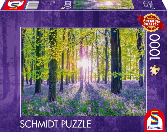 Puzzle jemné modré zvonky v lese