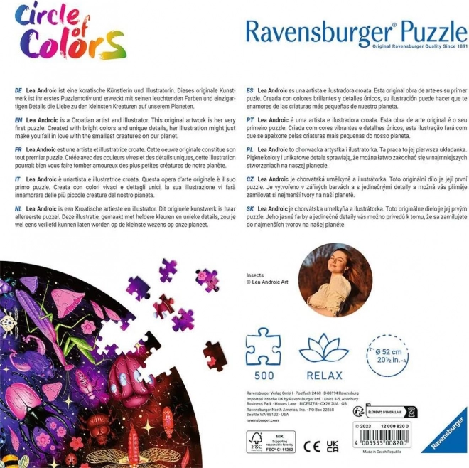 Ravensburger Kruh Farieb: Svet Hmyzu 500 Dielikov