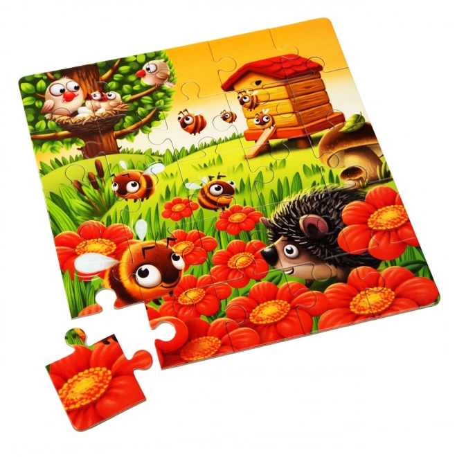 Obľúbené zvieratká 3 v 1 - puzzle 3 obrázky