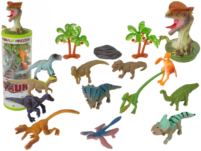 Zvieratká Dinosaury Figúrky - Sada 12 ks s Príslušenstvom v Tube
