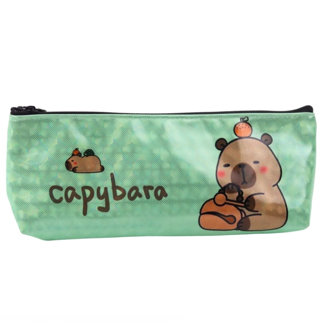 Prispôsobivý školský peračník kapybara zelený
