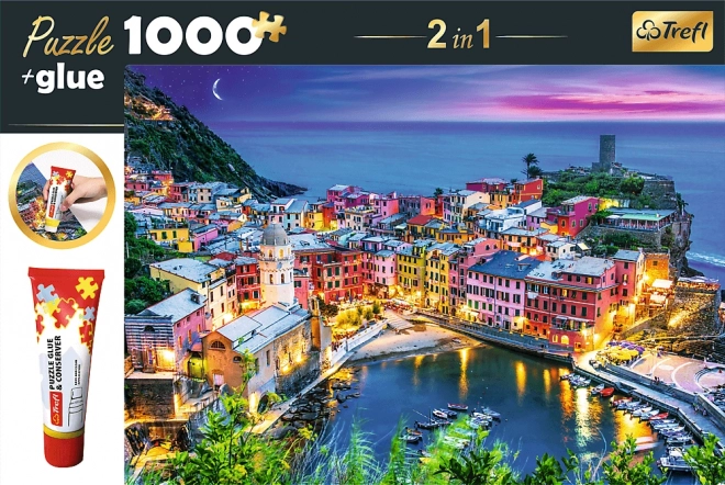 Trefl Puzzle Vernazza, Ligúria, Taliansko 1000 dielikov s lepidlom