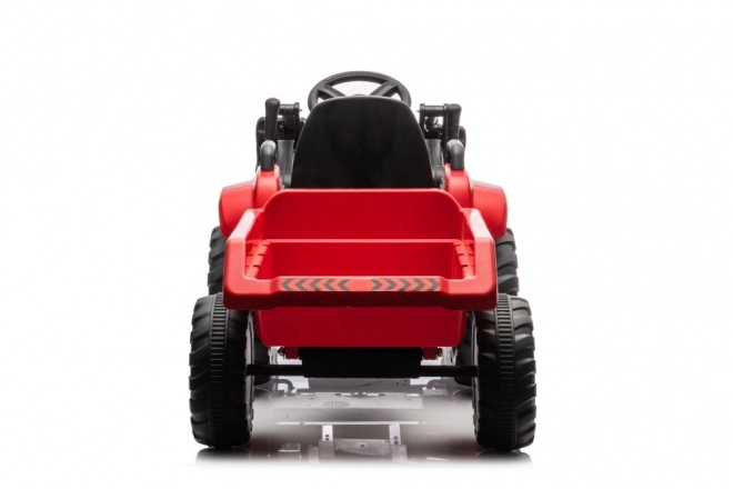 Detský červený traktor s nabíjacou batériou a lyžicou