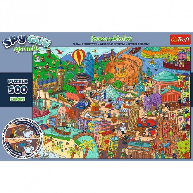 Puzzle Spy Guy Stratené Predmety Európa 500 dielikov