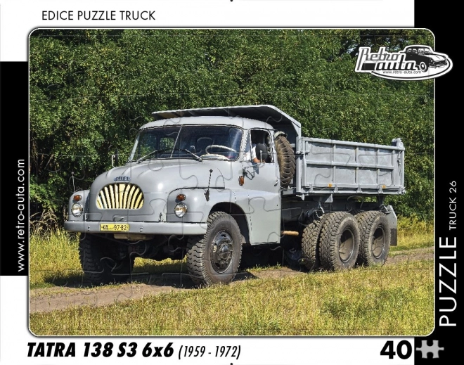 RETRO autá Puzzle Tatra 138 S3 6x6