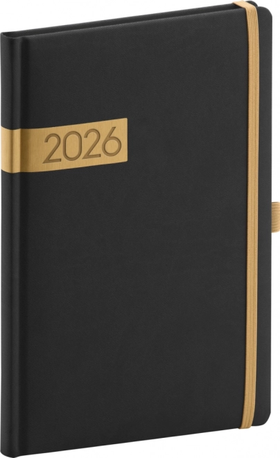 Notique Týždenný diár čierno-zlatý 2026