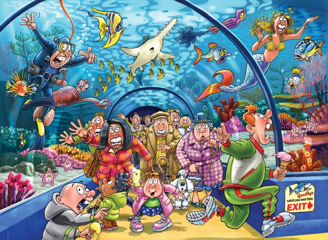 Jumbo puzzle Wasgij hry v akváriu 1000 dielikov