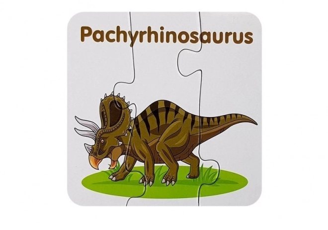 Edukativne puzzle s dinosaurami v angličtine