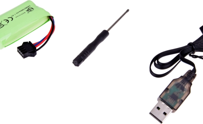 Nabíjací akumulátor 7,4 V a USB kábel v balení