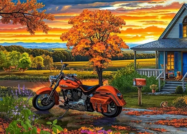 Puzzle Podzimná jazda 500 dielikov