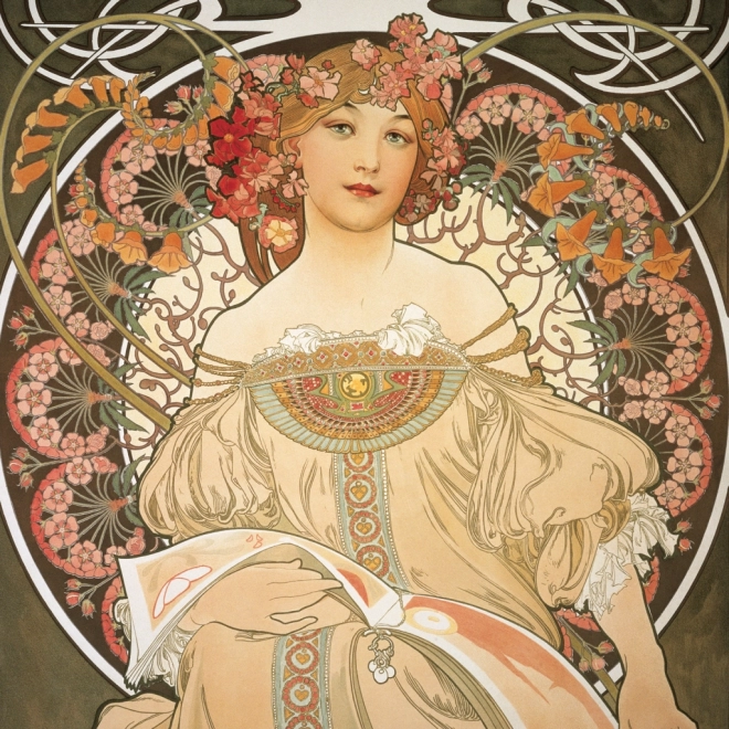 Poznámkový kalendár Alfons Mucha 2025