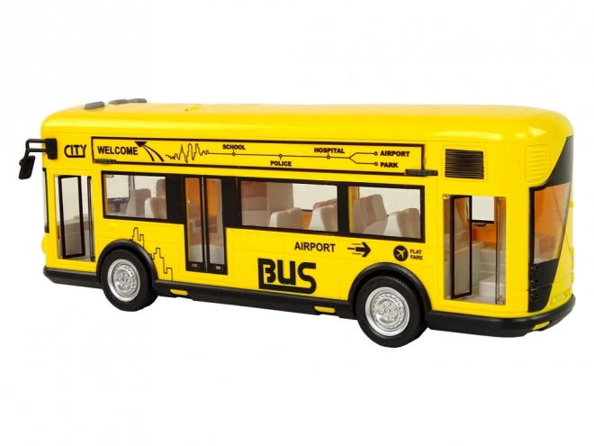 Autobus mestský žltý s trenírovým pohonom 1:18