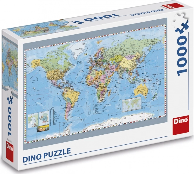 Puzzle Politická Mapa Sveta 1000 Dielikov