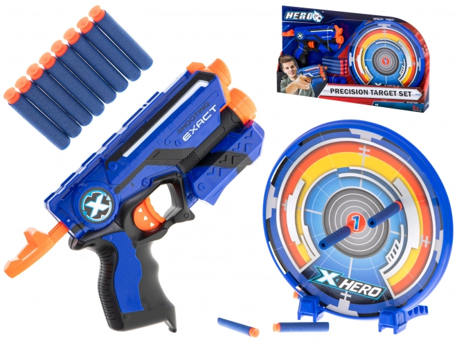 Penaová samopal NERF + terč + 8 šípok