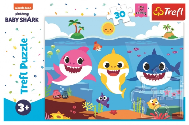 Trefl Puzzle Baby Shark: Podmorský svet žralokov 30 dielikov