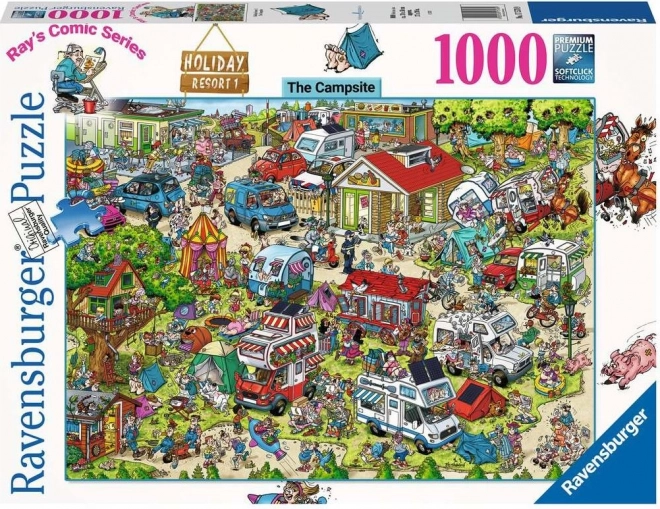 Ravensburger Puzzle Ray's Comic Holiday Resort Kemp 1000 dielikov