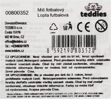 Fialovo-biely futbalová lopta 23 cm