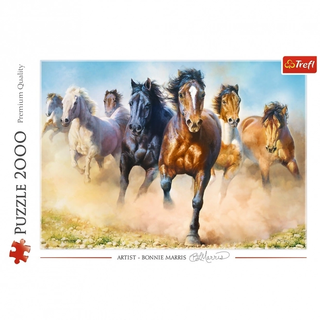 Puzzle Cválajúce kone 2000 dielikov