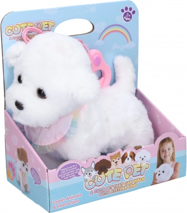 Chodiací plyšový pes s káblovým ovládačom 22 cm