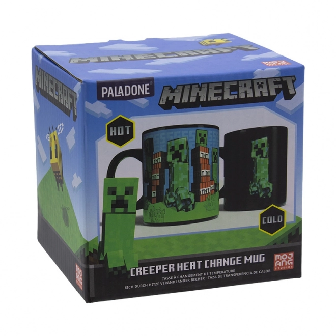 Hrnček meniaci sa Minecraft Creeper