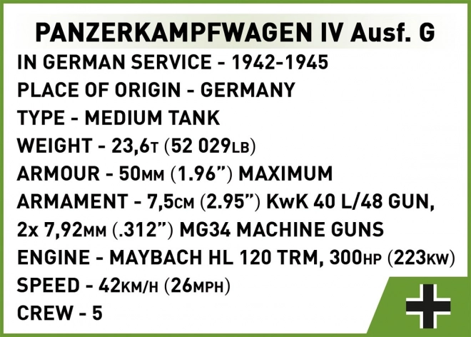 Stavebnica nemeckého tanku Panzerkampfwagen IV