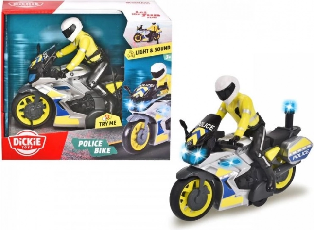 Policajná motorka s jazdcom 17 cm