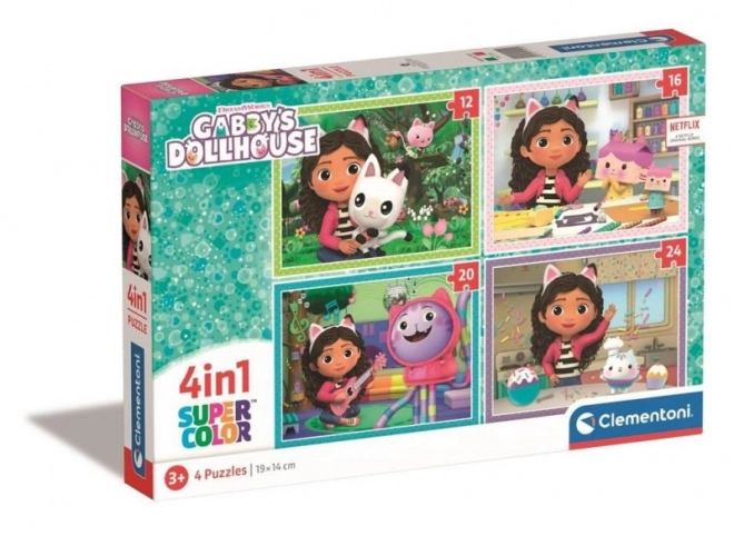 Puzzle Super Color - Koci dom Gabi