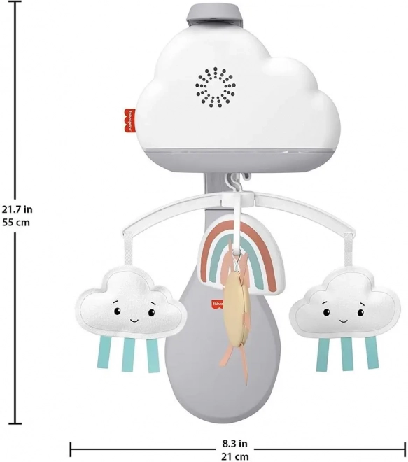 Kolotoč Fisher-Price nad postieľku - Dážď s dúhou