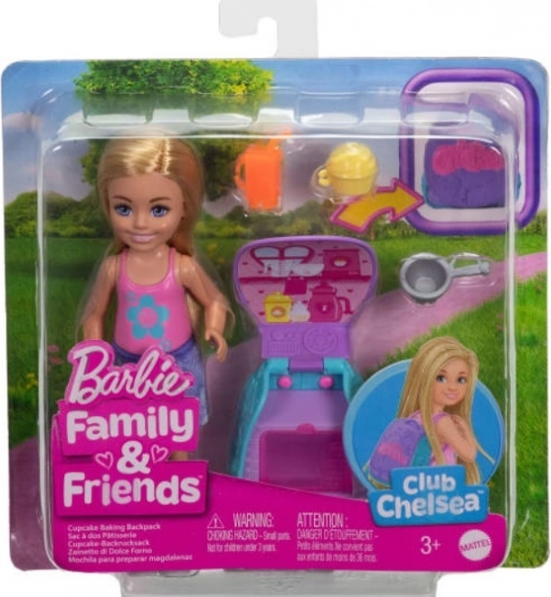 Bábika Barbie Chelsea s batohom a mačičkou