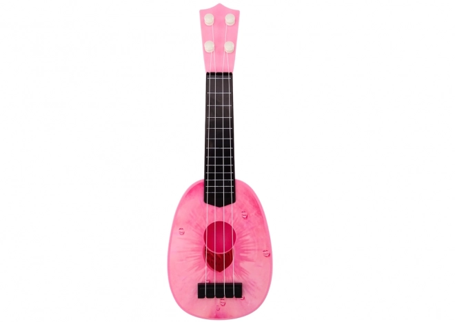 Ukulele pre deti 15 palcov Ružová Gitara Motív Broskyňa