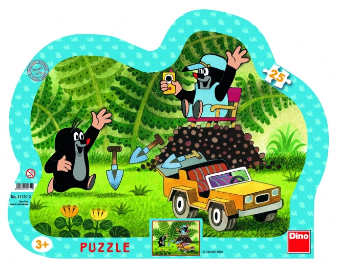 Puzzle Krtek s Autíčkom