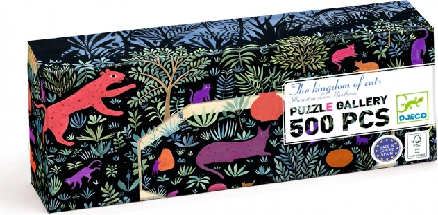 Djeco Puzzle Kráľovstvo mačiek 500 kusov