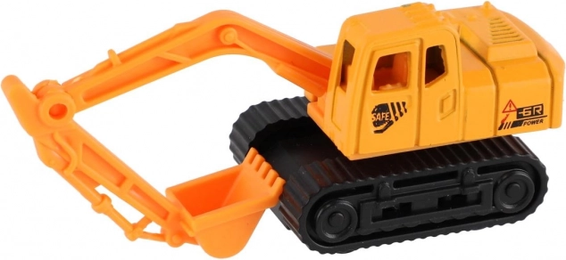 Mini stavebné autá kov/plast 7 cm voľný chod mix druhov