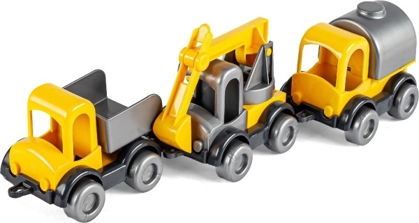 Auto stavebné Kid Cars 3ks plast 10cm v krabičke