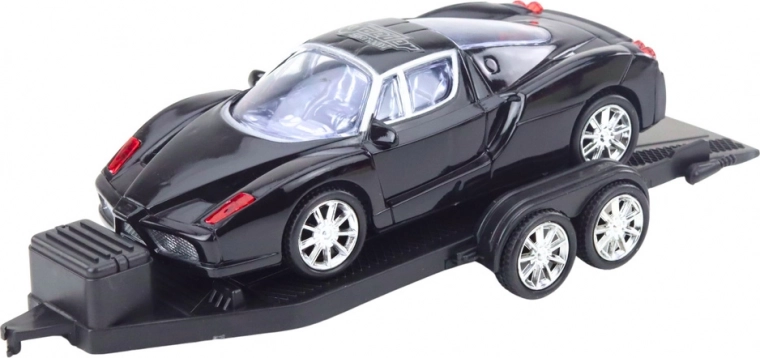 Športové auto s voľne sa otáčajúcimi kolesami