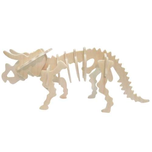 Drevené 3D puzzle Triceratops - veľké